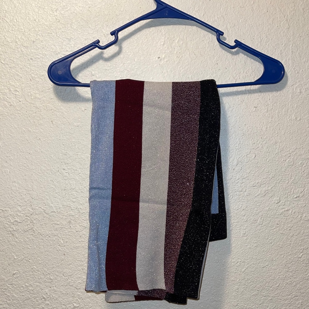 I.n.c Petite ColorBlocked Lurex Pencil Skirt, Port